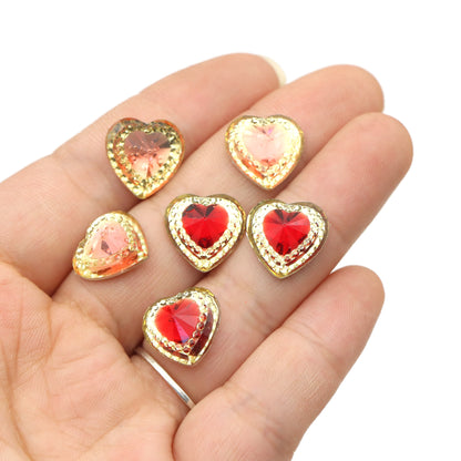 25Pcs Love Heart Shaped Acrylic Charms Transparent Resin,3D Flatback Resin Cabochons for DIY Jewelry, Earrings, Bracelets, Keychains, Festive Decor, Homemade Gifts, Phone Cases, Water Bottles, Hair Accessories - Crafting Accessories