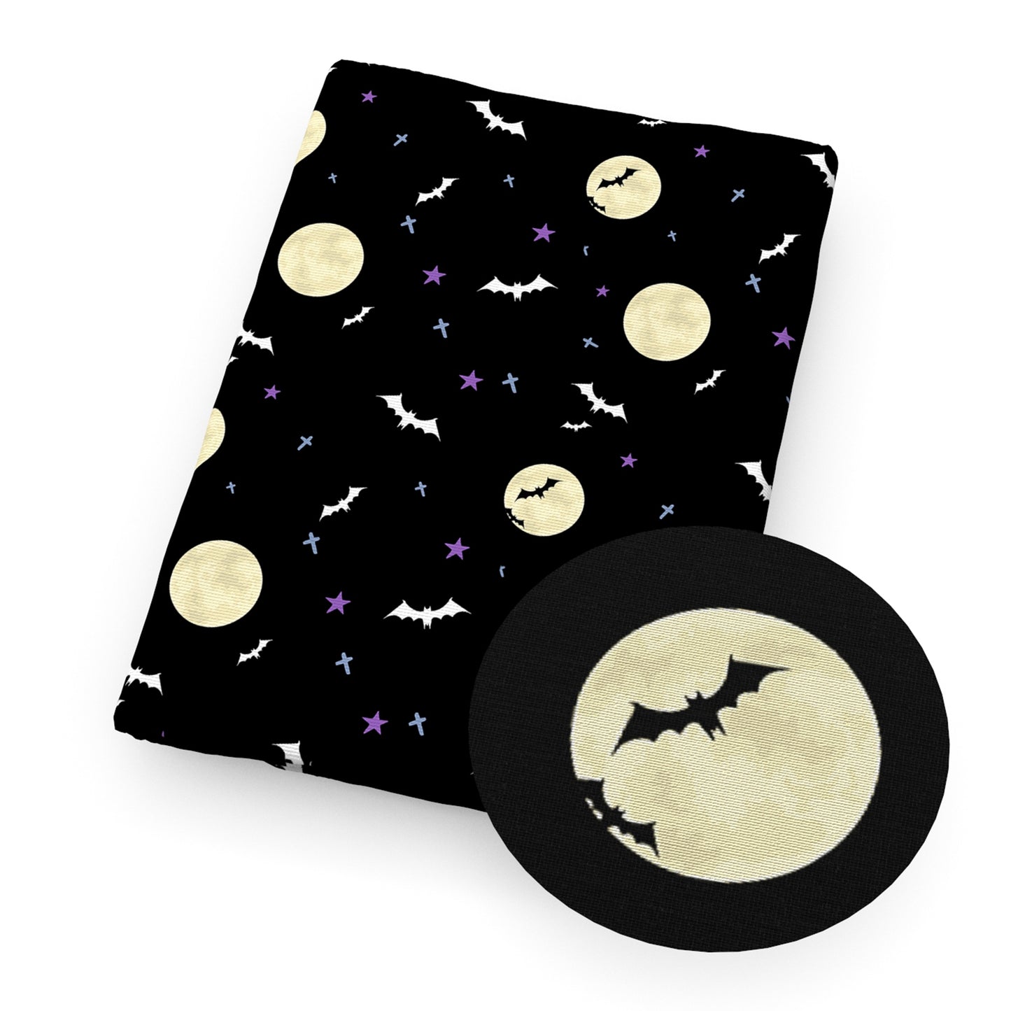 star starfish halloween moon bat fabric