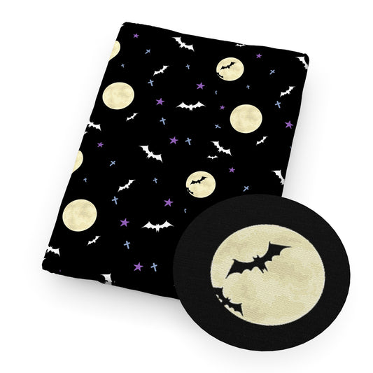 star starfish halloween moon bat fabric
