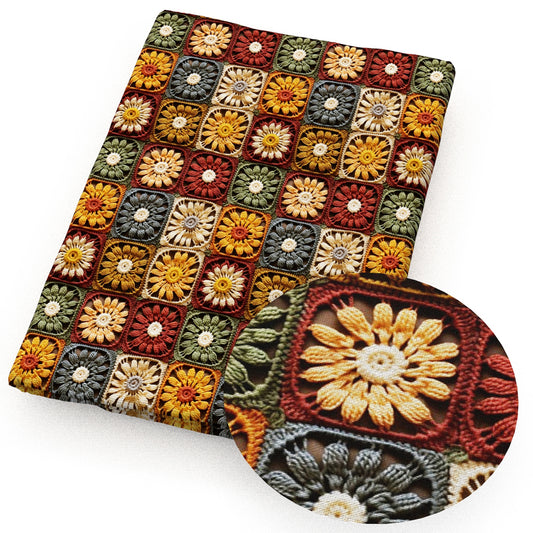 imitation embroidery series flowerfloral daisy fabric