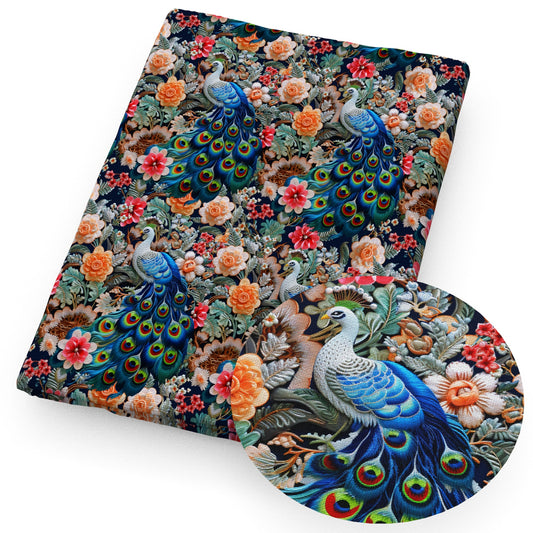 peacock imitation embroidery series fabric