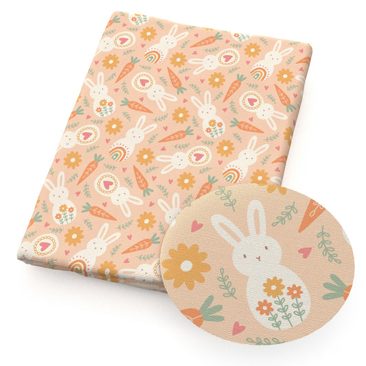 easter bunny rabbit flowerfloral fabric