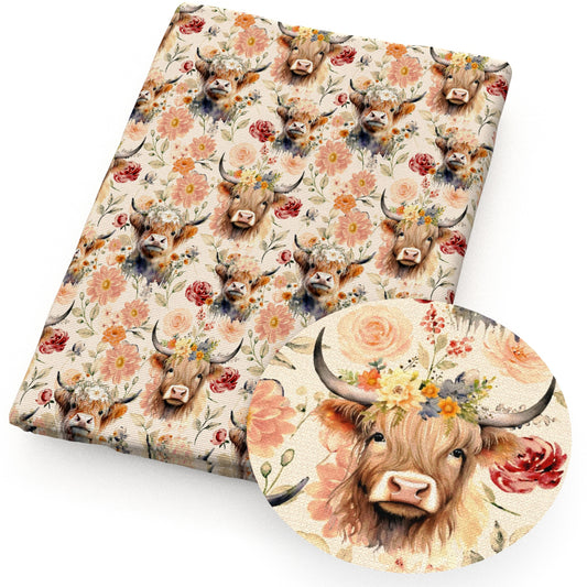 cow flowerfloral fabric
