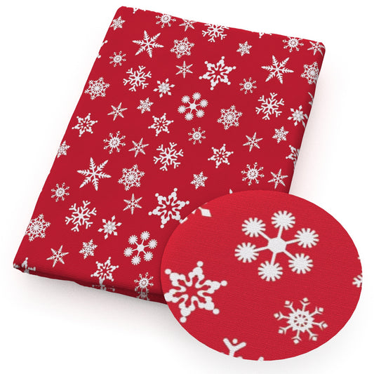snowflake christmas fabric