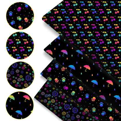 4Pc/set 7.87x7.87inch(20x20cm) footprint Umbrella series Precut Quilting Fabric Fat Quarter Fabric Bundle