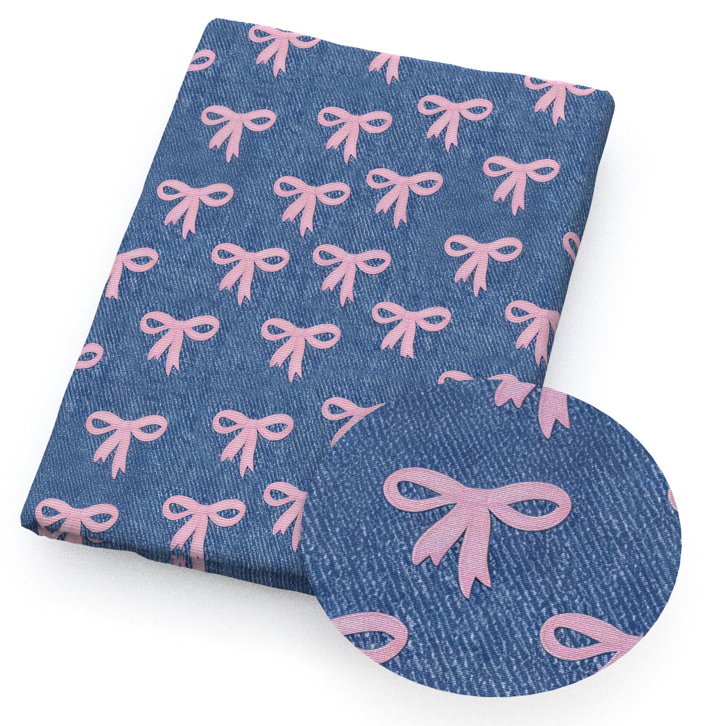 bowknotbows denim pattern fabric