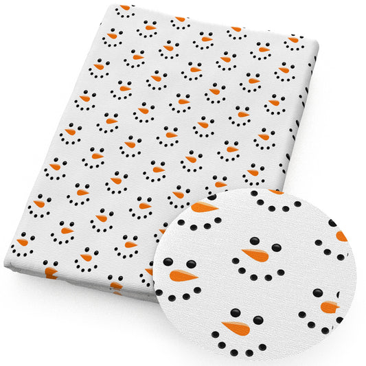 snowman christmas day fabric