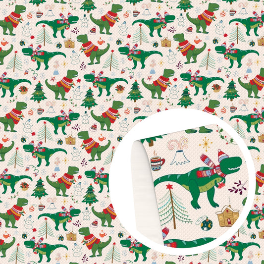 dinosaurs christmas fabric