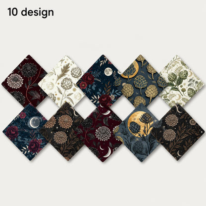 10Pc/Set Flower Cynara Series Vegetables Fat Quarter Fabric, Pre-Cut Square Fabric Assort, Fabric Set, Craft Fabric, Handmade DIY Patchwork Fabric,Home Quilting Sewing Fabric, Packaging Fabric, Scrapbooking Craft Hobbyist