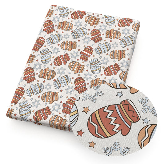 christmas day gloves snowflakesnow star starfish fabric