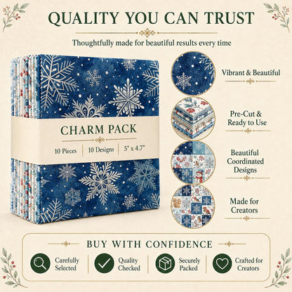 10Pc/Set Christmas Series Bird Squirrel Leaves Fat Quarter Fabric, Pre-Cut Square Fabric Assort, Fabric Set, Craft Fabric, Handmade DIY Patchwork Fabric,Home Quilting Sewing Fabric, Packaging Fabric, Scrapbooking Craft Hobbyist