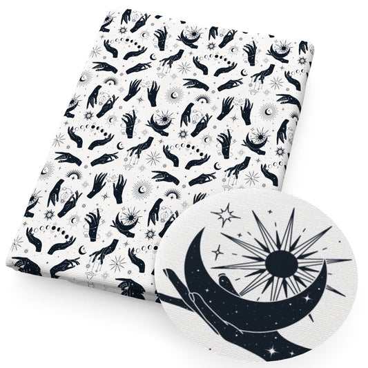 moon handpalm star starfish religion fabric