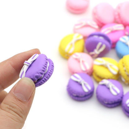 5Pcs Random Mixed Macaron-Shaped Resin Accessories Kit - Decorative Charms for DIY Earrings, Phone Cases, Hair Clips, Keychains, Cups, Sneakers, Refrigerator Stickers, and Creative Crafts - Colorful, Cute, and Versatile Decorations