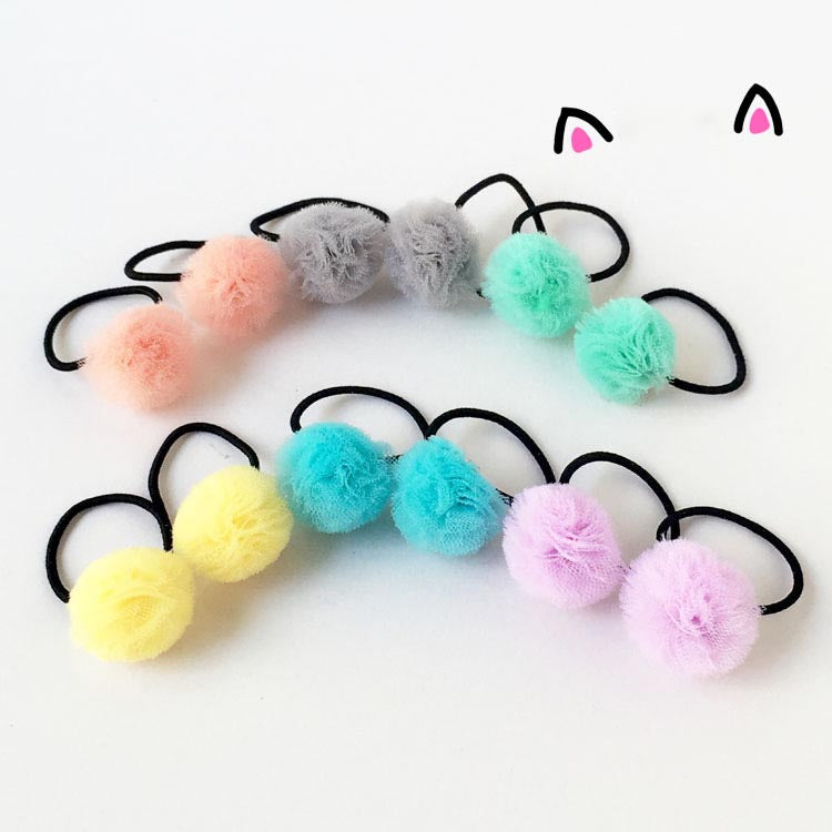 10pcs 25mm Vibrant Polyester Mesh Balls - Decorative Accessories for Clothing, Hair Accessories Making Materials - Colorful DIY Craft Supplies for Jewelry Designers