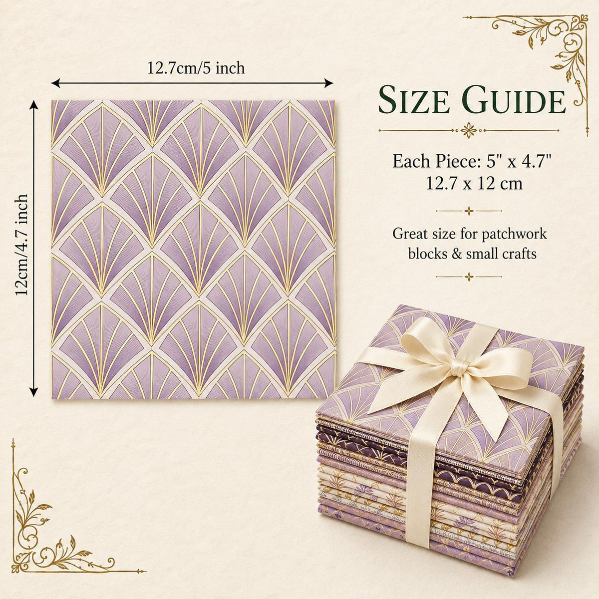 10Pc/Set Purple Series Stripe Leaves Spider Web Fat Quarter Fabric, Pre-Cut Square Fabric Assort, Fabric Set, Craft Fabric, Handmade DIY Patchwork Fabric,Home Quilting Sewing Fabric, Packaging Fabric, Scrapbooking Craft Hobbyist