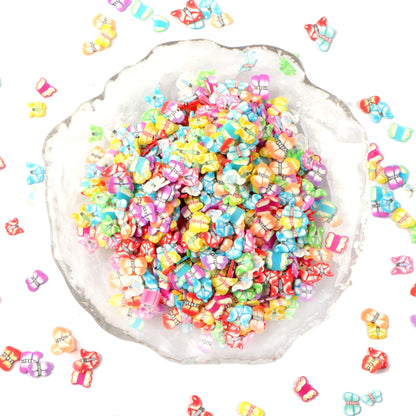 20g Animal Series Polymer Clay Slices - Butterfly Shaped,Unscented - Slime Charms for Resin, Lip Gloss DIY, Nail Art & Crafts