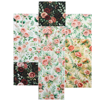 10Pc/Set Flower Series Fat Quarter Fabric, Pre-Cut Square Fabric Assort, Fabric Set, Craft Fabric, Handmade DIY Patchwork Fabric,Home Quilting Sewing Fabric, Packaging Fabric, Scrapbooking Craft Hobbyist