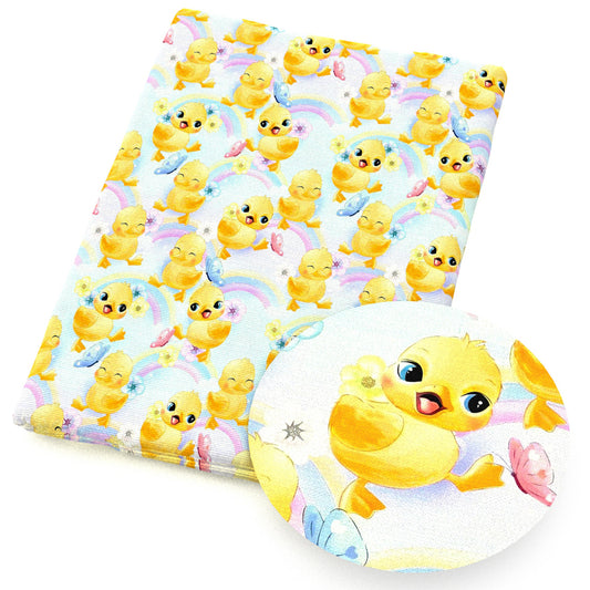 rainbow duck butterfly fabric
