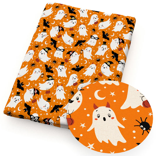 halloween skull ghost skeleton bones fabric