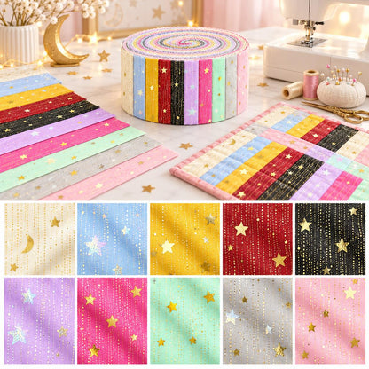 10pcs Vintage Butterfly Mesh Gauze Lace Series Jelly Roll Fabric Strips 2.5X19.7inch Pre-cut 100% Polyester for Patchwork Quilts, Table Runners, Placemats, Tote Bags, Storage Pouches, Makeup Bags, Coasters, Quilt Blocks & Binding Multi-color