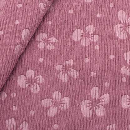 Flower Corduroy Polyester Velvet Fabric,19.68X59inch, Pre-Cut Quilting Material for DIY Wallet Crafts DIY Craft For Small Bags, Cushions, Wallets, Toys, Coin Purses Patchwork, Handmade Doll Breathable