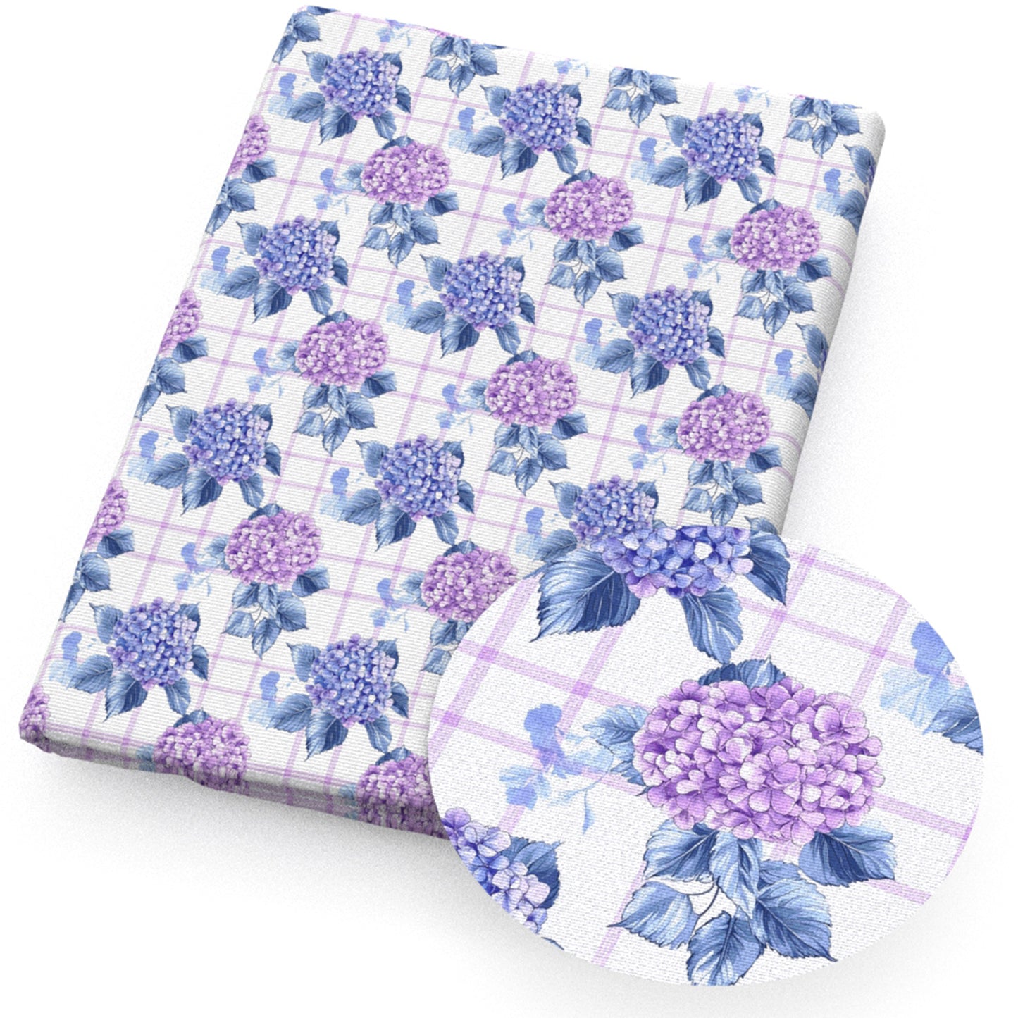 hydrangea flowerfloral plaid grid gingham tartan buffalo plaid fabric