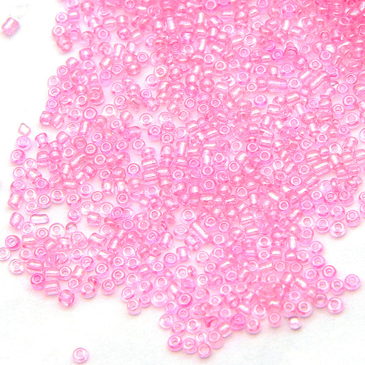 10g/pack Vibrant Colorful Miyuki Seed Beads Transparent Plain Solid Color Loose Spacer Acrylic Beads with Hole for Jewelry Making DIY Bracelet Necklace Chain Earrings Charm Bangle Decors Craft Accessories