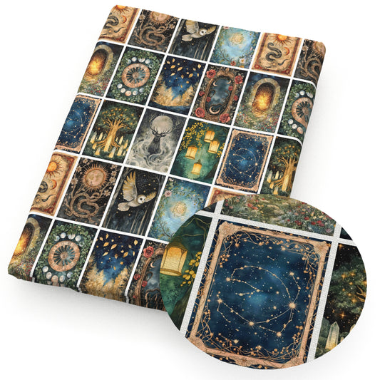 owl leaf leaves tree light flowerfloral moon fabric