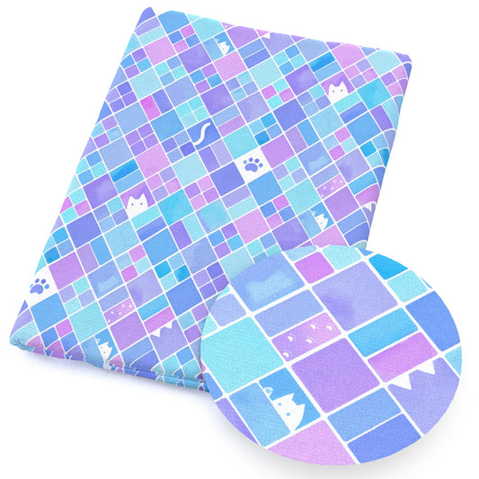 cat plaid grid fabric