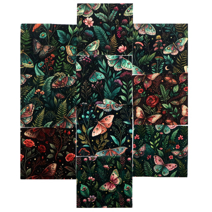 10Pc/Set Flower Butterfly Series Fat Quarter Fabric, Pre-Cut Square Fabric Assort, Fabric Set, Craft Fabric, Handmade DIY Patchwork Fabric,Home Quilting Sewing Fabric, Packaging Fabric, Scrapbooking Craft Hobbyist