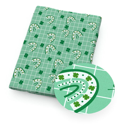 clovershamrock rainbow st. patrick's day fabric