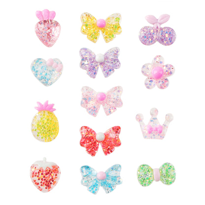 5Pcs Fruits Heart Crown Shaped Acrylic Charms,Random Designs,3D Flatback Resin Cabochons for DIY Jewelry, Earrings, Bracelets, Keychains, Festive Decor, Homemade Gifts, Phone Cases, Water Bottles, Hair Accessories - Crafting Accessories