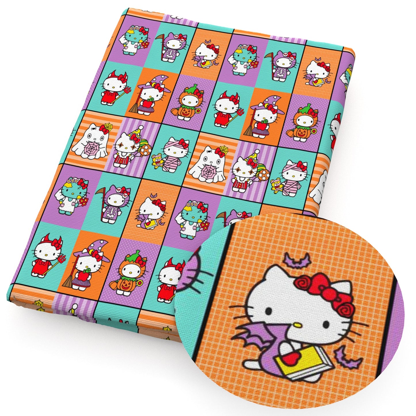 plaid halloween fabric