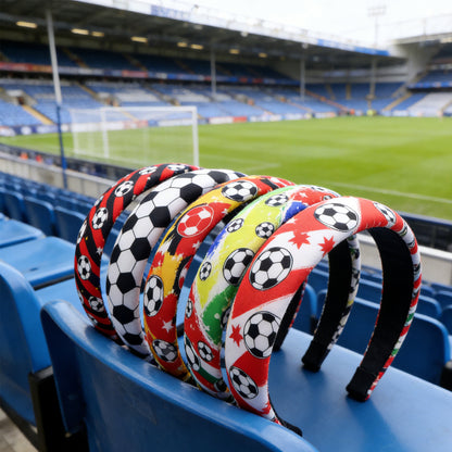 world cup football series satin high cranial hairband