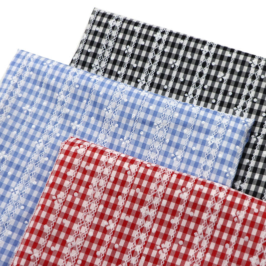 1pc Buffalo Plaid Print Polyester Fabric, 58.26x19.68 inch Precut Dot Geometric Design, Perfect for Party Decorations, and Craft Projects, Hair Ties, DIY Quilting & Sewing, Patchwork, Backdrop Fabric | Plaid Pattern