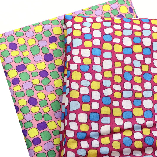 1pc colorful plaid Stone Pattern Quilting Fabric- 58.27x19.68inch(148x50cm) Polyester Craft Fabrics DIY Handmade Projects Doll Clothes Fabric Precut For Patchwork Craft