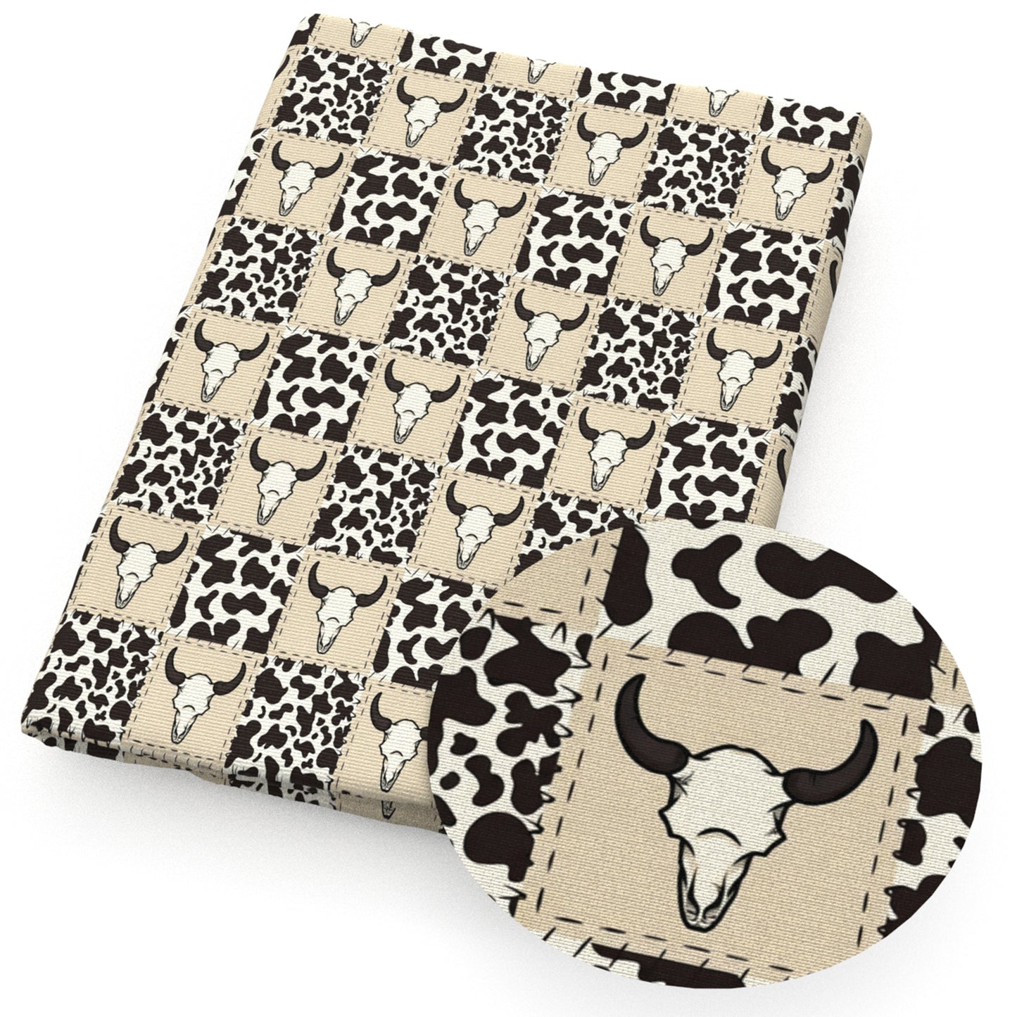 cow pattern patchwork quilt fabric
