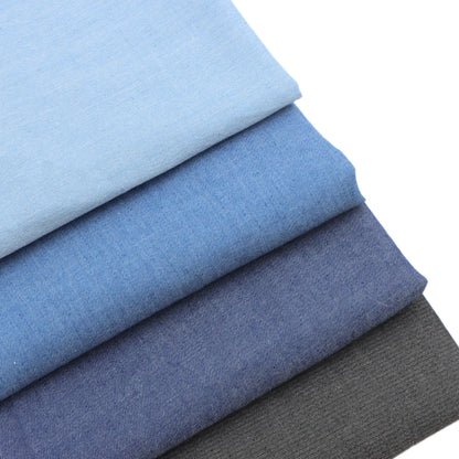 4Pc/set solid Denim Fabric Pre-Washed stripe Denim Fabric - 17.7x19.68inch(45x50cm)  DIY Crafts Projects, DIY Wallet Making