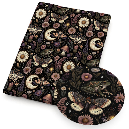 butterfly daisy lavender flowerfloral light frog fabric
