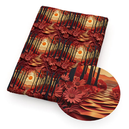 4Pc/set 7.87x7.87inch/19.68x17.7inch flower series Precut Quilting Fabric Fat Quarter Fabric Bundle, Polyester Quilting Squares for Patchwork, DIY Crafts Projects, DIY Wallet Making