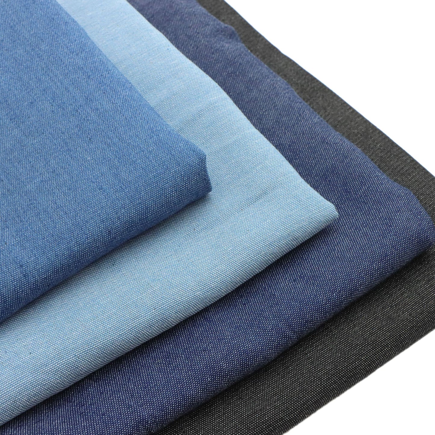 4Pc/set solid Denim Fabric Pre-Washed stripe Denim Fabric - 17.7x19.68inch(45x50cm)  DIY Crafts Projects, DIY Wallet Making