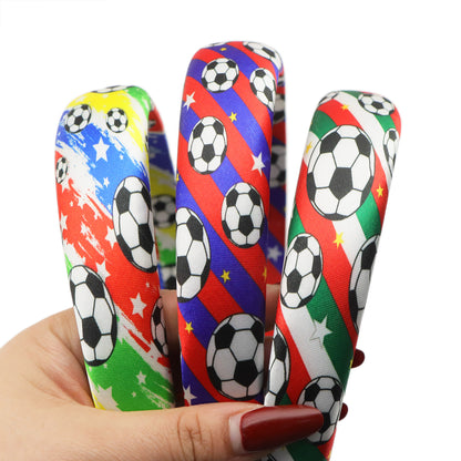 world cup football series satin high cranial hairband
