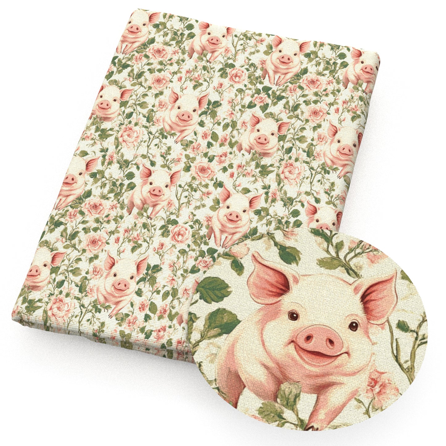 1pc pig Series Pattern Quilting Fabric-17.7x19.68inch(45x50cm) Polyester Craft Fabrics DIY Handmade Projects Doll Clothes Fabric Precut For Patchwork Craft(108gsm)