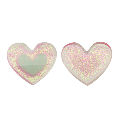 5pcs Valentine's Day Love Heart Charms Beads - Acrylic Resin Ornaments for DIY Jewelry, Earrings, Bracelets & Crafts - Perfect for Gifts, Decorations & Accessories