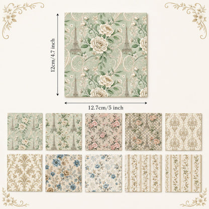 10Pc/Set Flower Series Plaid Fat Quarter Fabric, Pre-Cut Square Fabric Assort, Fabric Set, Craft Fabric, Handmade DIY Patchwork Fabric,Home Quilting Sewing Fabric, Packaging Fabric, Scrapbooking Craft Hobbyist