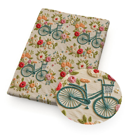 flowerfloral imitation embroidery series bicycle fabric