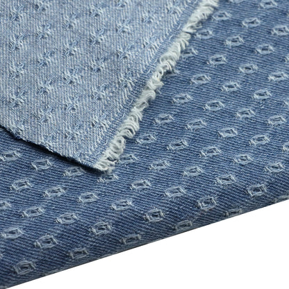 1Pc Pre-Washed  ripped hole Denim Fabric - 62.99x19.68inch(160x50cm) 100% Polyester for DIY Handmade Precut For Patchwork Craft