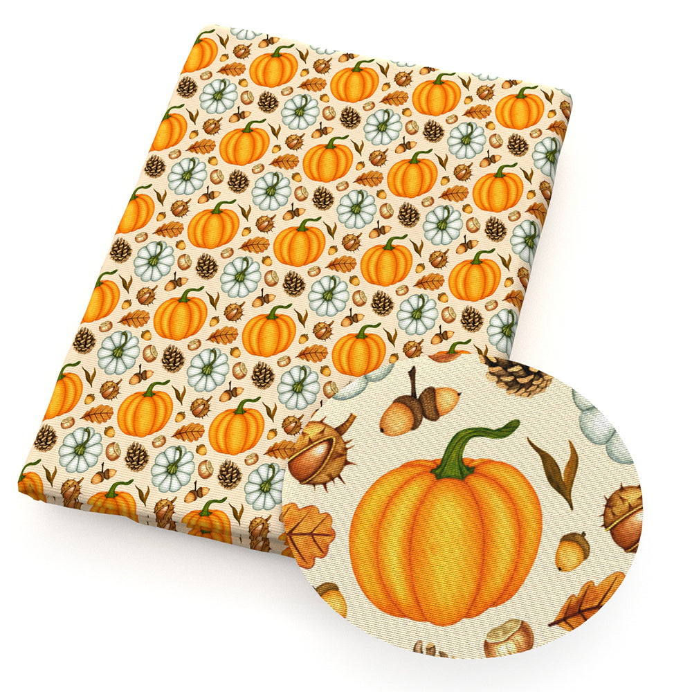 flowerfloral pumpkin fabric