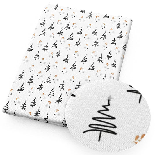 christmas day christmas tree fabric