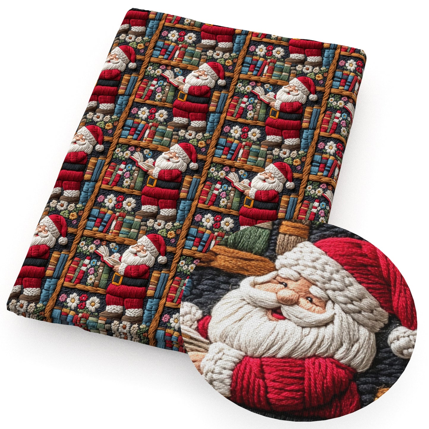 imitation embroidery series christmas day fabric